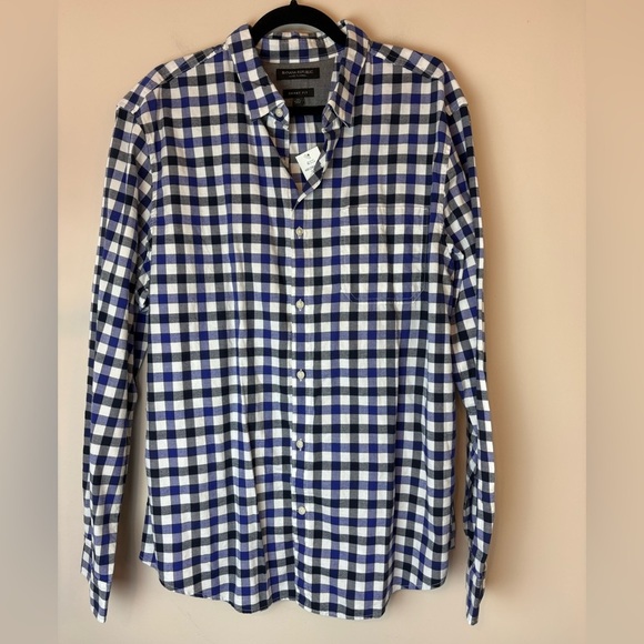 Banana Republic Other - Banana Republic Grant Fit Luxe Flannel Shirt Men’s XL Blue White Checkered